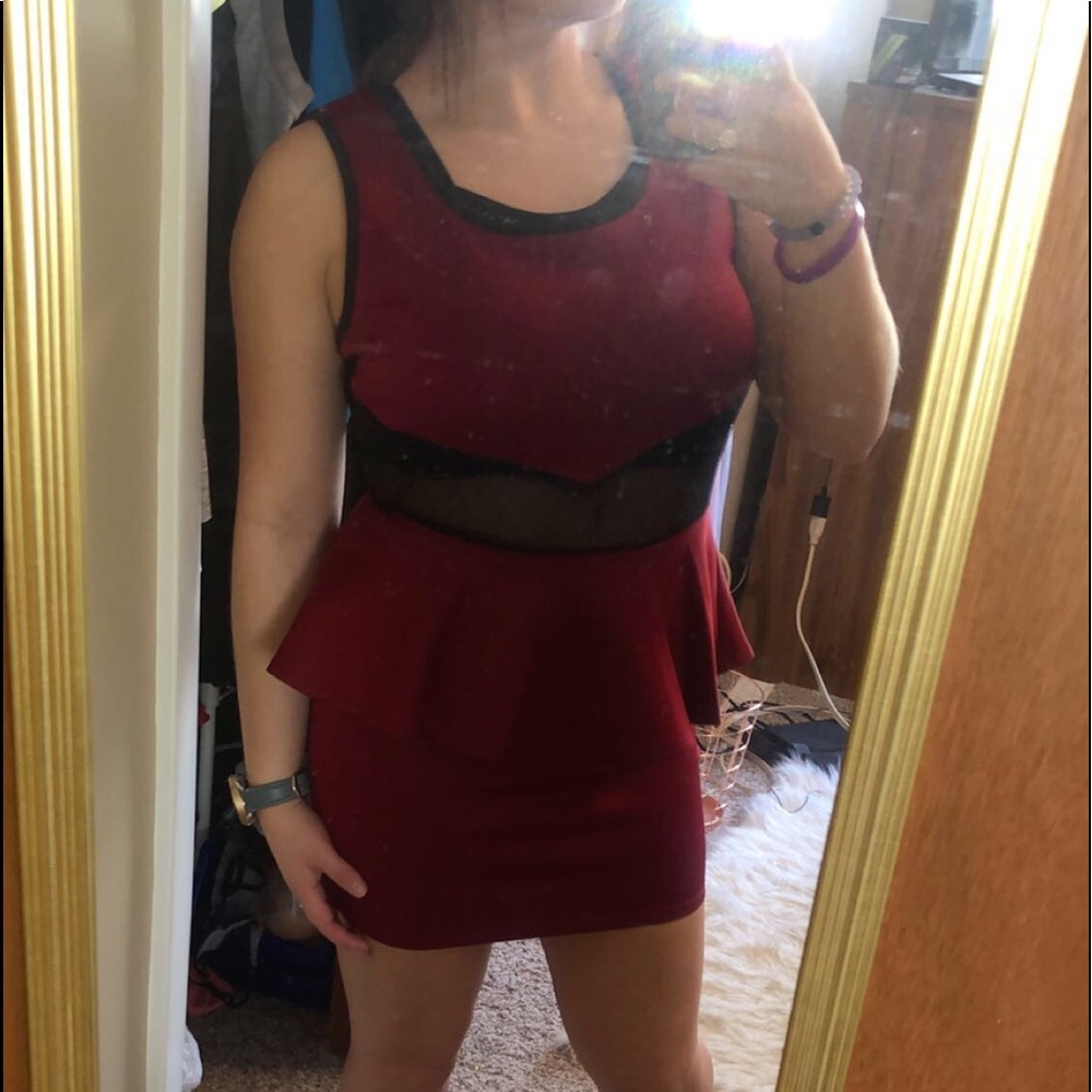 Burgundy dress